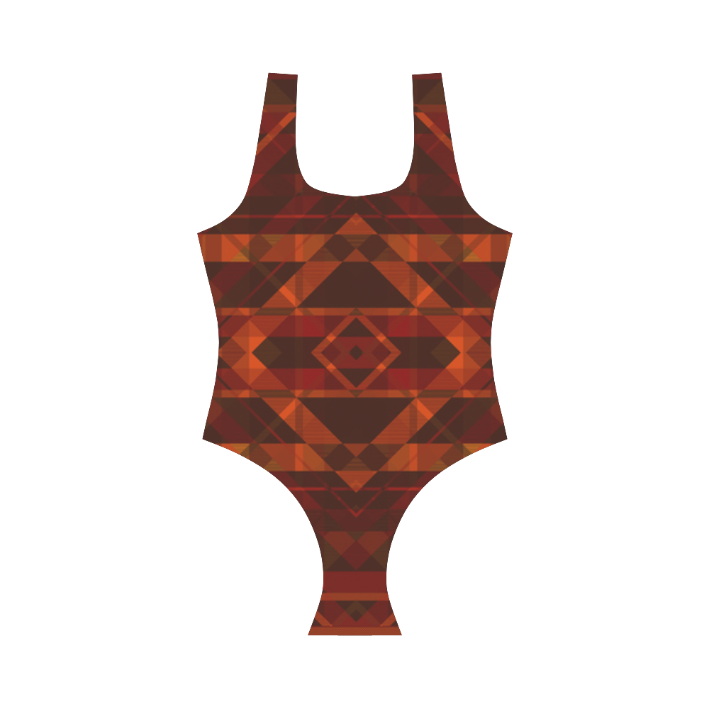 Sci-Fi Horror  Geometric design Modern style Vest One Piece Swimsuit (Model S04)