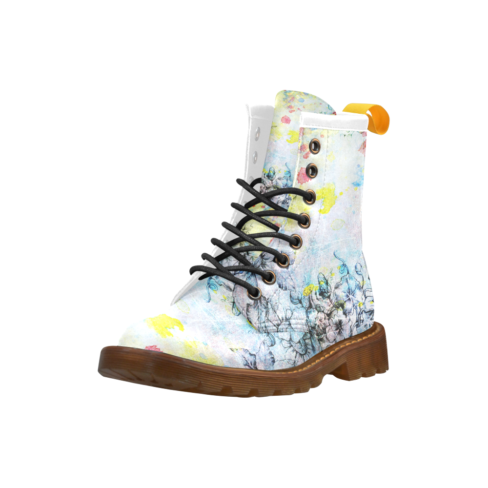 Flowers Wild 1 High Grade PU Leather Martin Boots For Women Model 402H