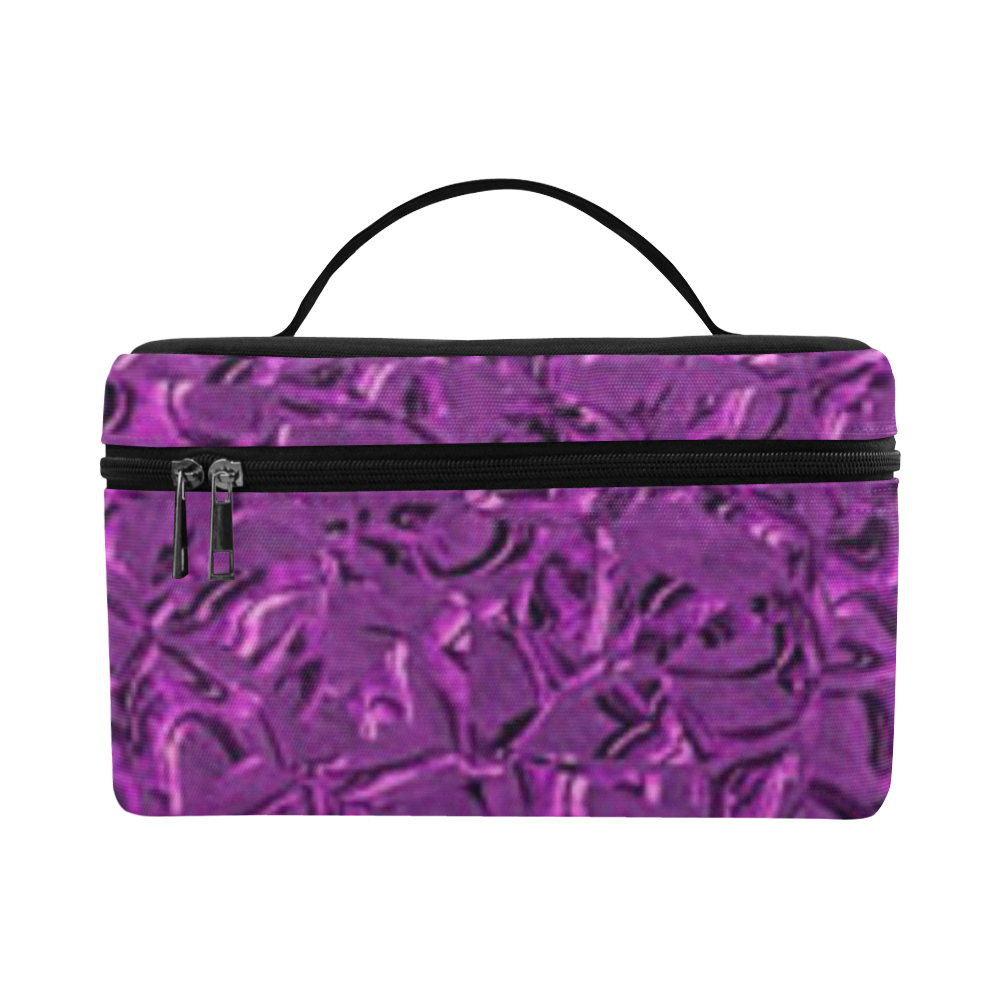 Sparkling Metal Art F by FeelGood Cosmetic Bag/Large (Model 1658)