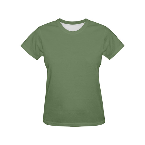 Trendy Basics - Trend Color KALE All Over Print T-Shirt for Women (USA Size) (Model T40)