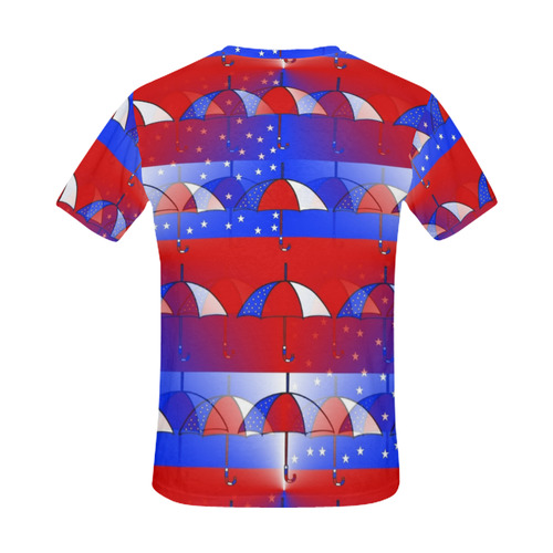 USA Umbrella Pop by Popart Lover All Over Print T-Shirt for Men (USA Size) (Model T40)
