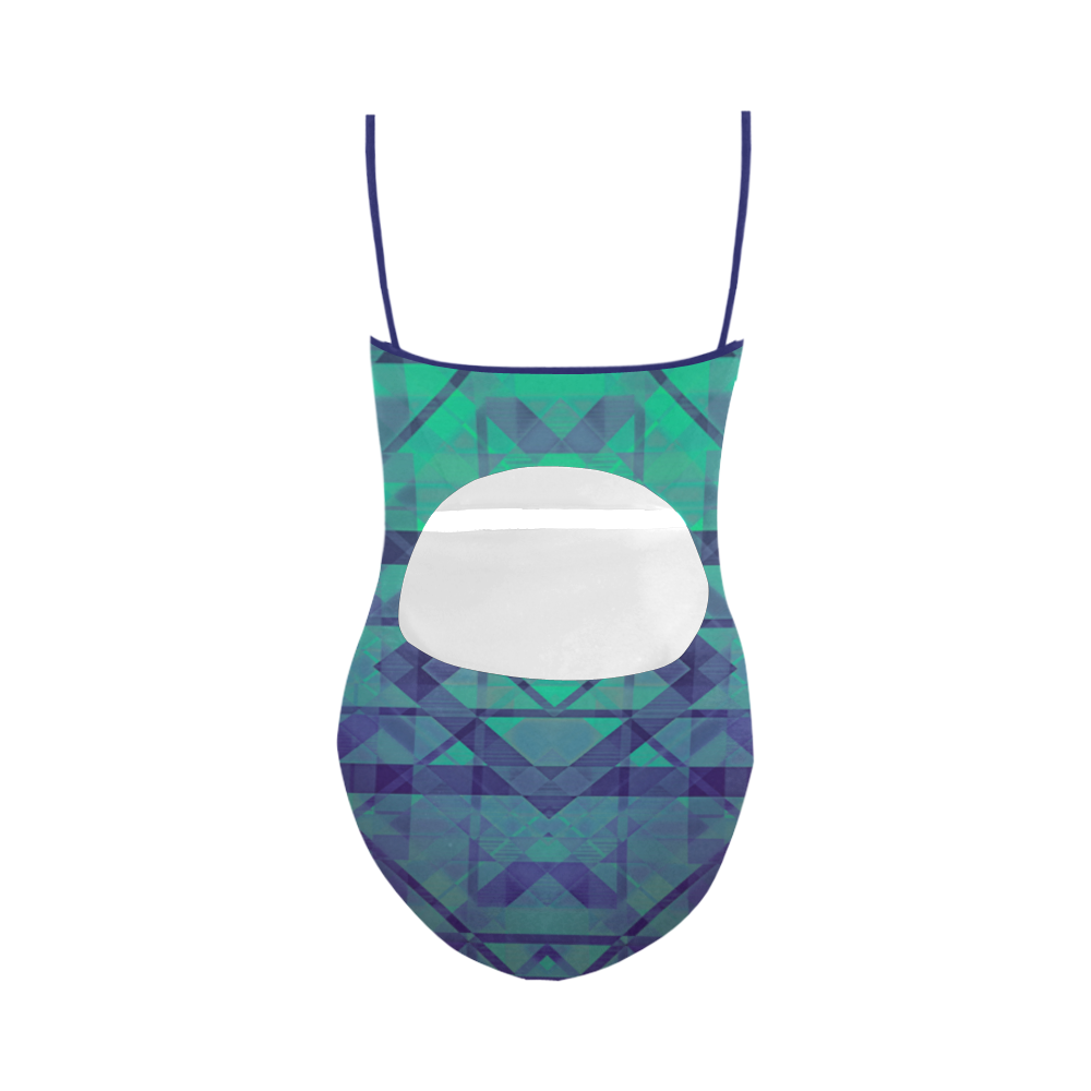 Sci-Fi Dream  Geometric design Modern style Strap Swimsuit ( Model S05)