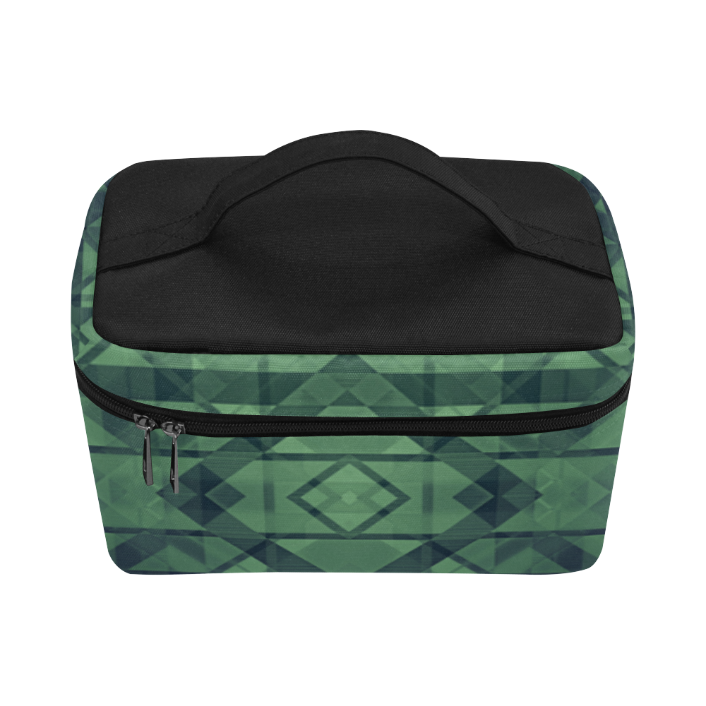 Sci-Fi Green Monster Geometriv design pattern Modern style Cosmetic Bag ...