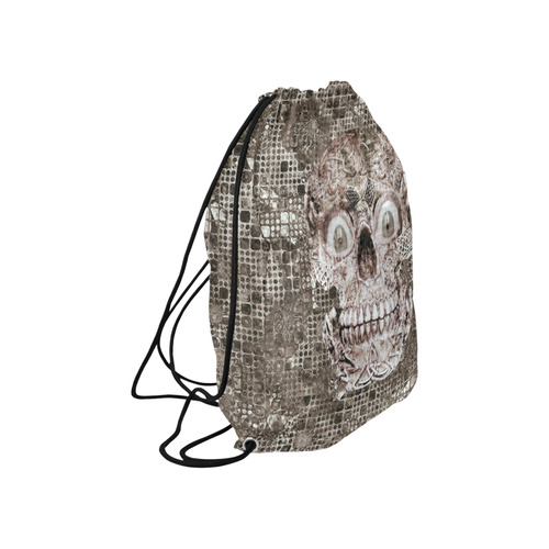 Stone and Metal Skull B by JamColors Large Drawstring Bag Model 1604 (Twin Sides)  16.5"(W) * 19.3"(H)