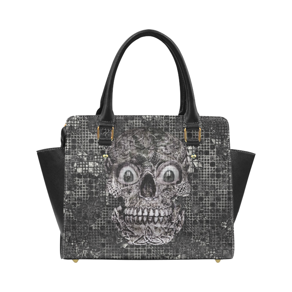 Stone and Metal Skull A by JamColors Classic Shoulder Handbag (Model 1653)