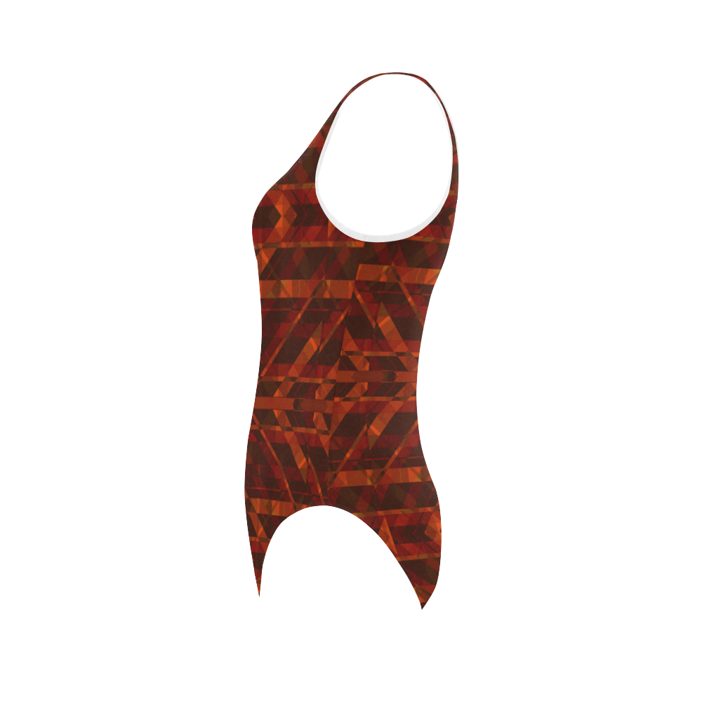 Sci Fi  Horror Geometric design Modern Vest One Piece Swimsuit (Model S04)