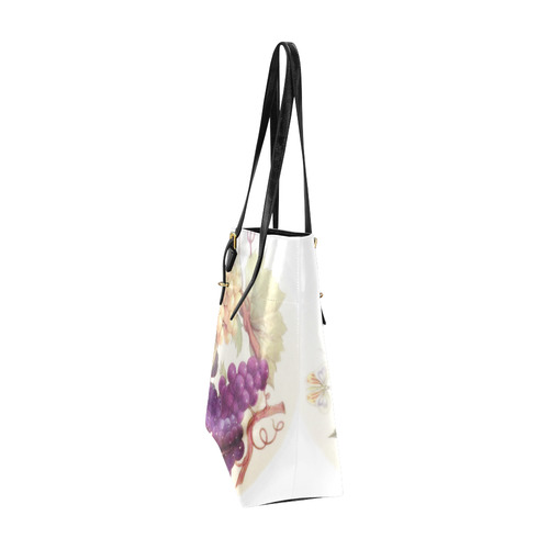 Purple Grapes Butterflies Vintage Floral Euramerican Tote Bag/Small (Model 1655)