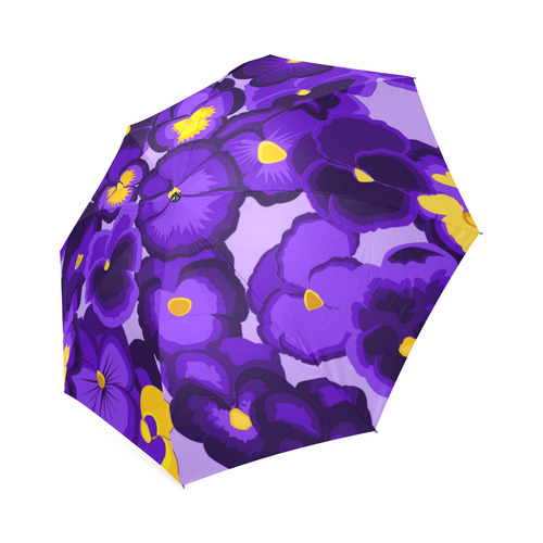 Purple Pansymonium Foldable Umbrella (Model U01)