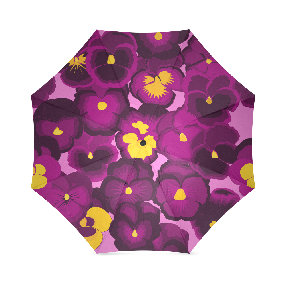 Pink Pansymonium Foldable Umbrella (Model U01)