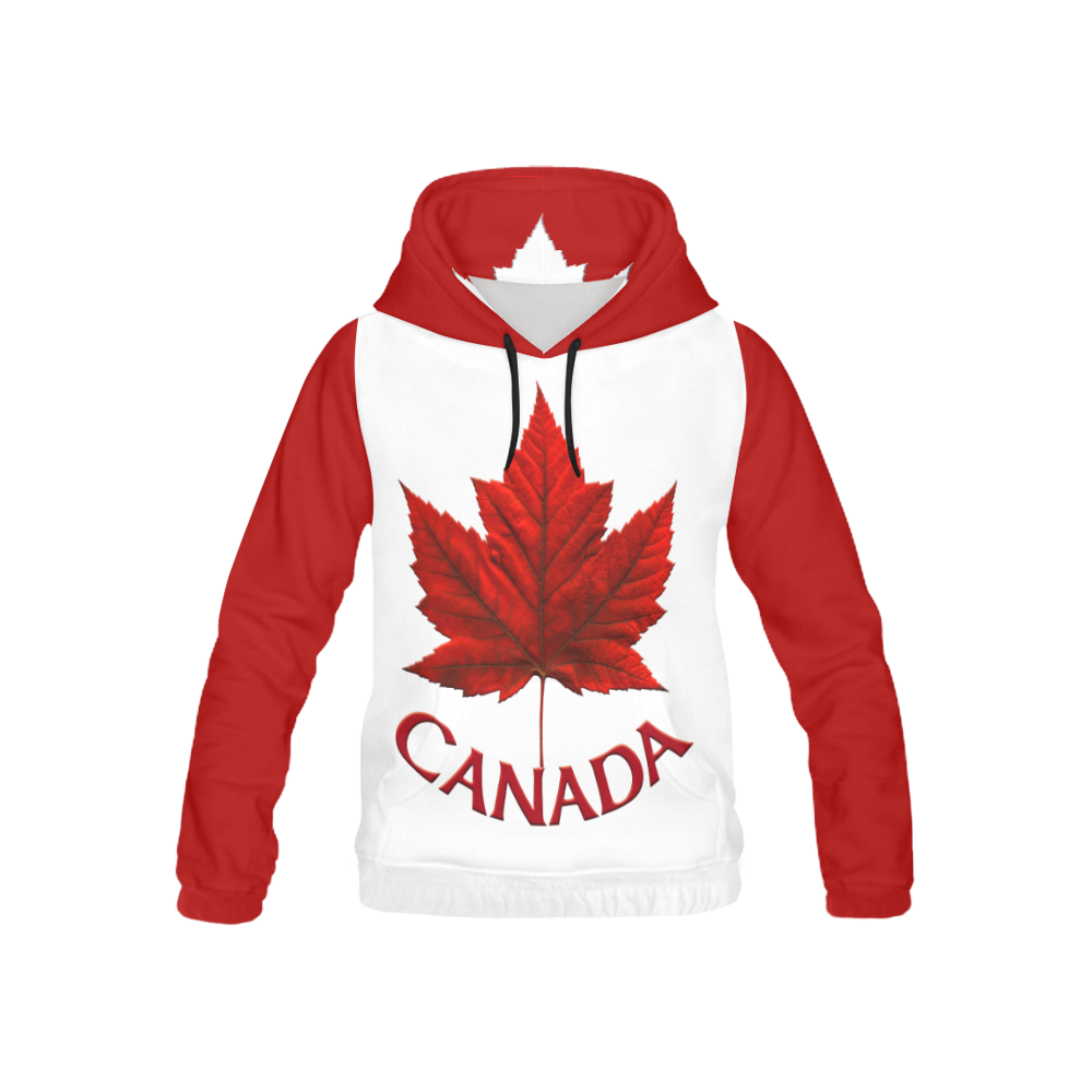 Canada Kid's Hoodies Canada Maple LeafHoode All Over Print Hoodie for Kid (USA Size) (Model H13)