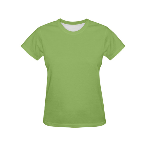 Trendy Basics - Trend Color GREENERY All Over Print T-Shirt for Women (USA Size) (Model T40)