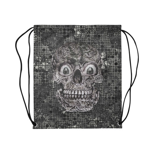 Stone and Metal Skull A by JamColors Large Drawstring Bag Model 1604 (Twin Sides)  16.5"(W) * 19.3"(H)