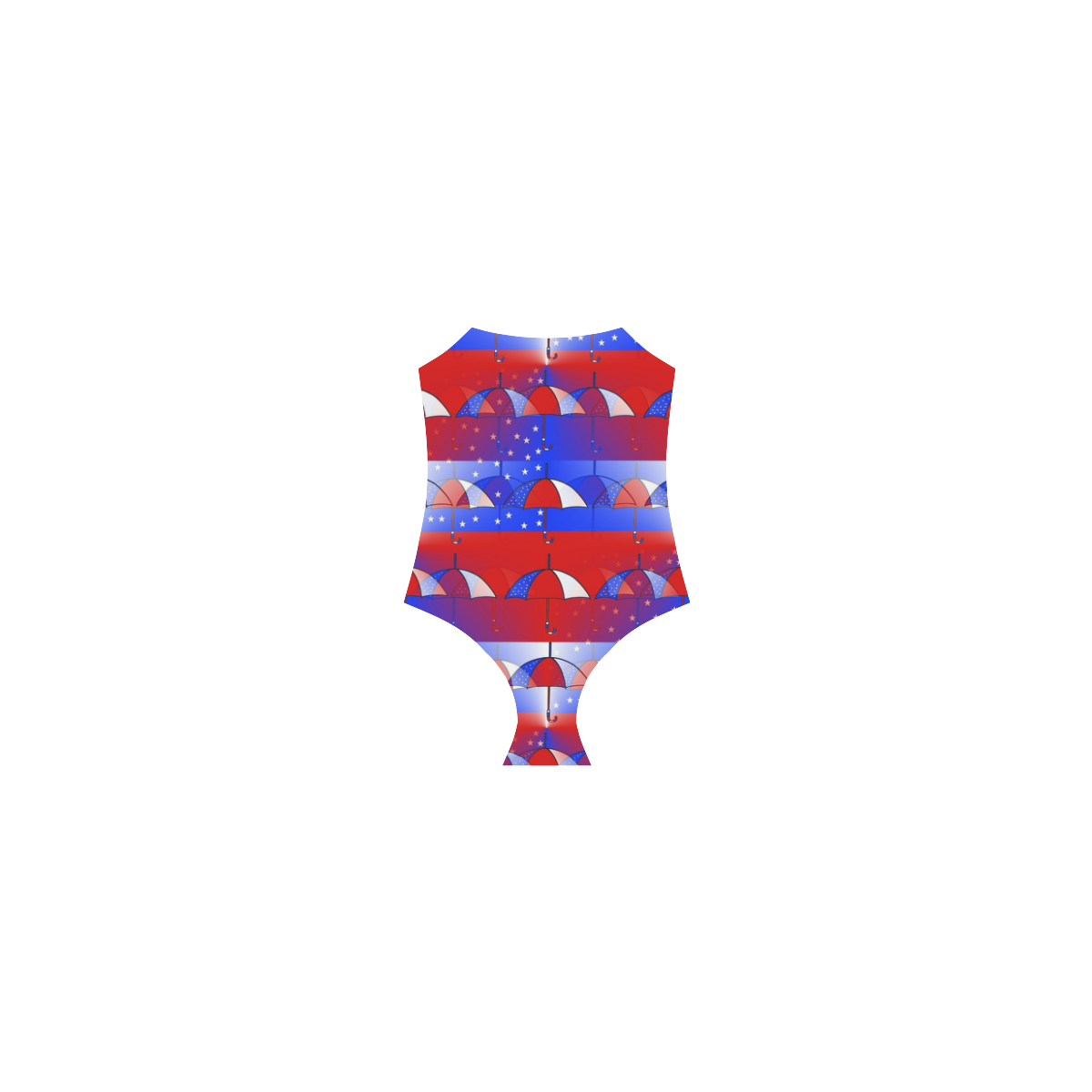 USA Umbrella Pop by Popart Lover Strap Swimsuit ( Model S05)