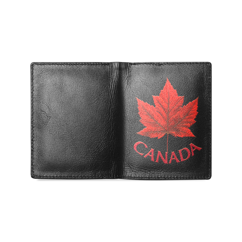Canada Souvenir Wallets Leather Canada Wallet Men's Leather Wallet (Model 1612)