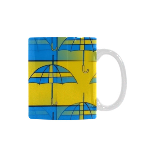 Sweden Umbrella Pop by Popart Lover White Mug(11OZ)