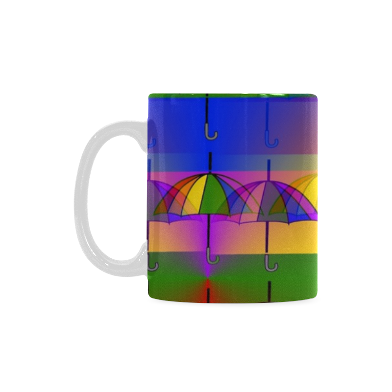 Pride Umbrella Pop by Popart Lover White Mug(11OZ)