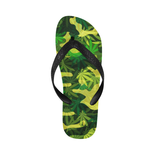 marijuana camouflage FLOPS Flip Flops for Men/Women (Model 040)