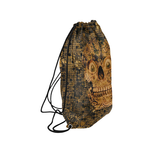 Stone and Metal Skull C by JamColors Medium Drawstring Bag Model 1604 (Twin Sides) 13.8"(W) * 18.1"(H)