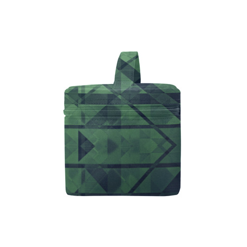 Sci-Fi Green Monster Geometriv design pattern Modern style Cosmetic Bag/Large (Model 1658)