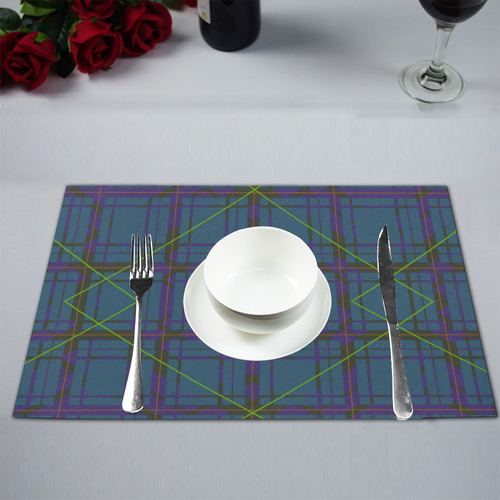 Neon Pliad 80's style design Modern Placemat 12’’ x 18’’ (Set of 4)