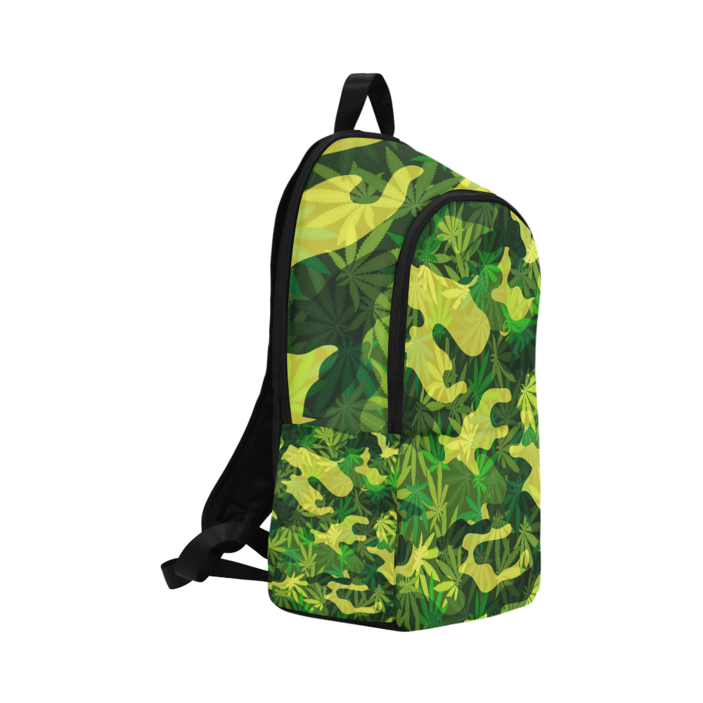 marijuana camouflage back pack Fabric Backpack for Adult (Model 1659)