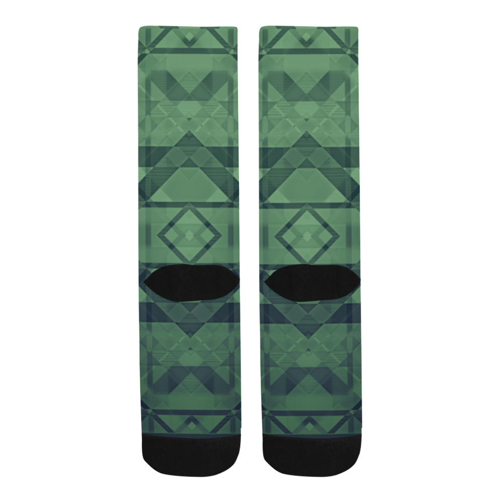 Sci-Fi Green Monster  Geometric design Modern style Trouser Socks