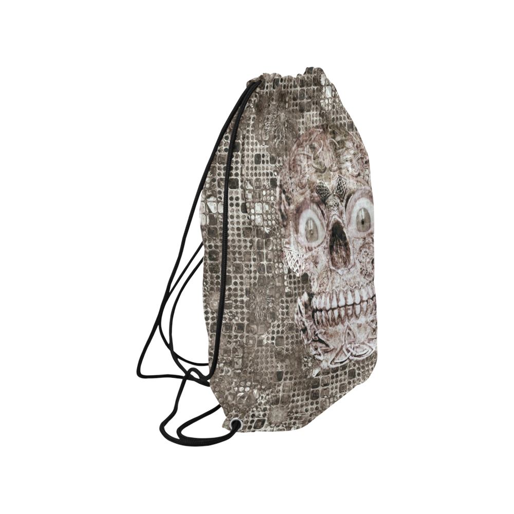 Stone and Metal Skull B by JamColors Medium Drawstring Bag Model 1604 (Twin Sides) 13.8"(W) * 18.1"(H)