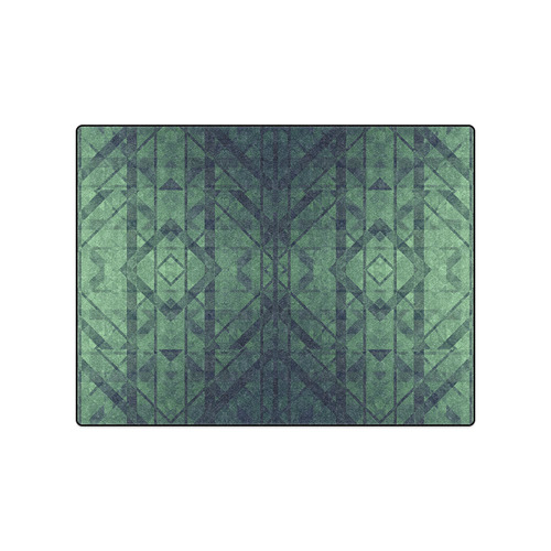 Sci-Fi Green Monster  Geometric design Modern Blanket 50"x60"