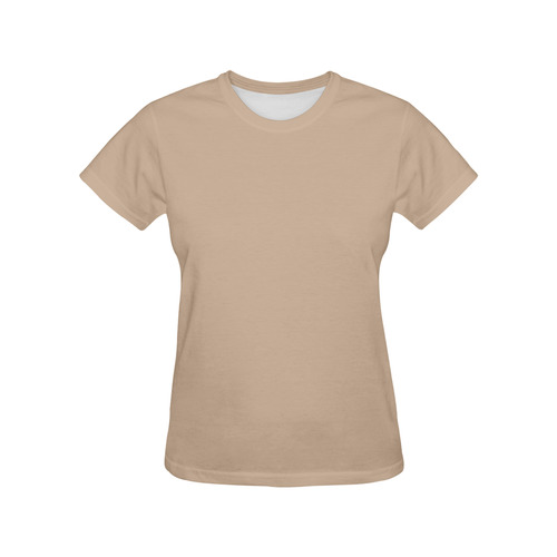 Trendy Basics - Trend Color HAZELNUT All Over Print T-Shirt for Women (USA Size) (Model T40)