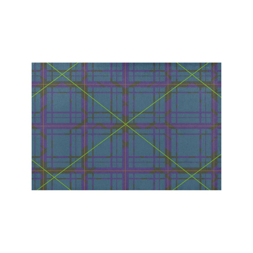 Neon plaid 80's style design Placemat 12’’ x 18’’ (Set of 6)