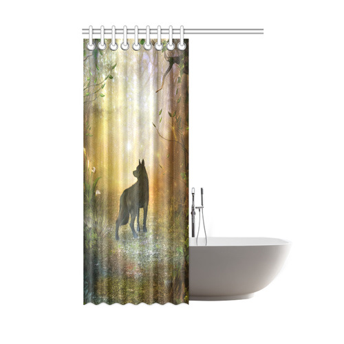 Teh lonely wolf Shower Curtain 48"x72"