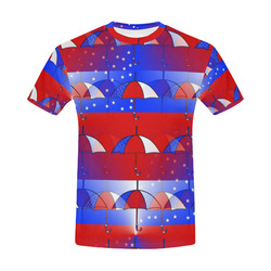 USA Umbrella Pop by Popart Lover All Over Print T-Shirt for Men (USA Size) (Model T40)