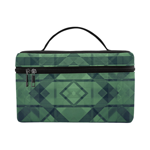 Sci-Fi Green Monster Geometriv design pattern Modern style Cosmetic Bag/Large (Model 1658)