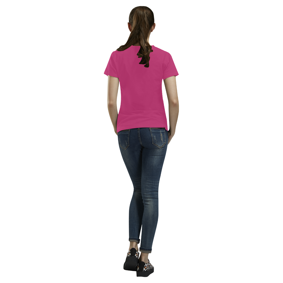 Trendy Basics - Trend Color PINK YARROW All Over Print T-Shirt for Women (USA Size) (Model T40)