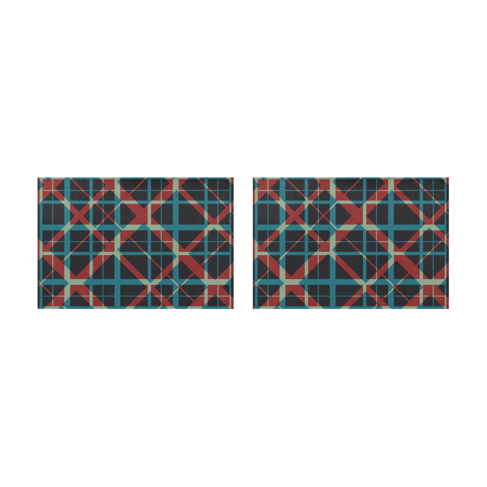 Plaid I Hipster style plaid pattern Placemat 12’’ x 18’’ (Set of 2)