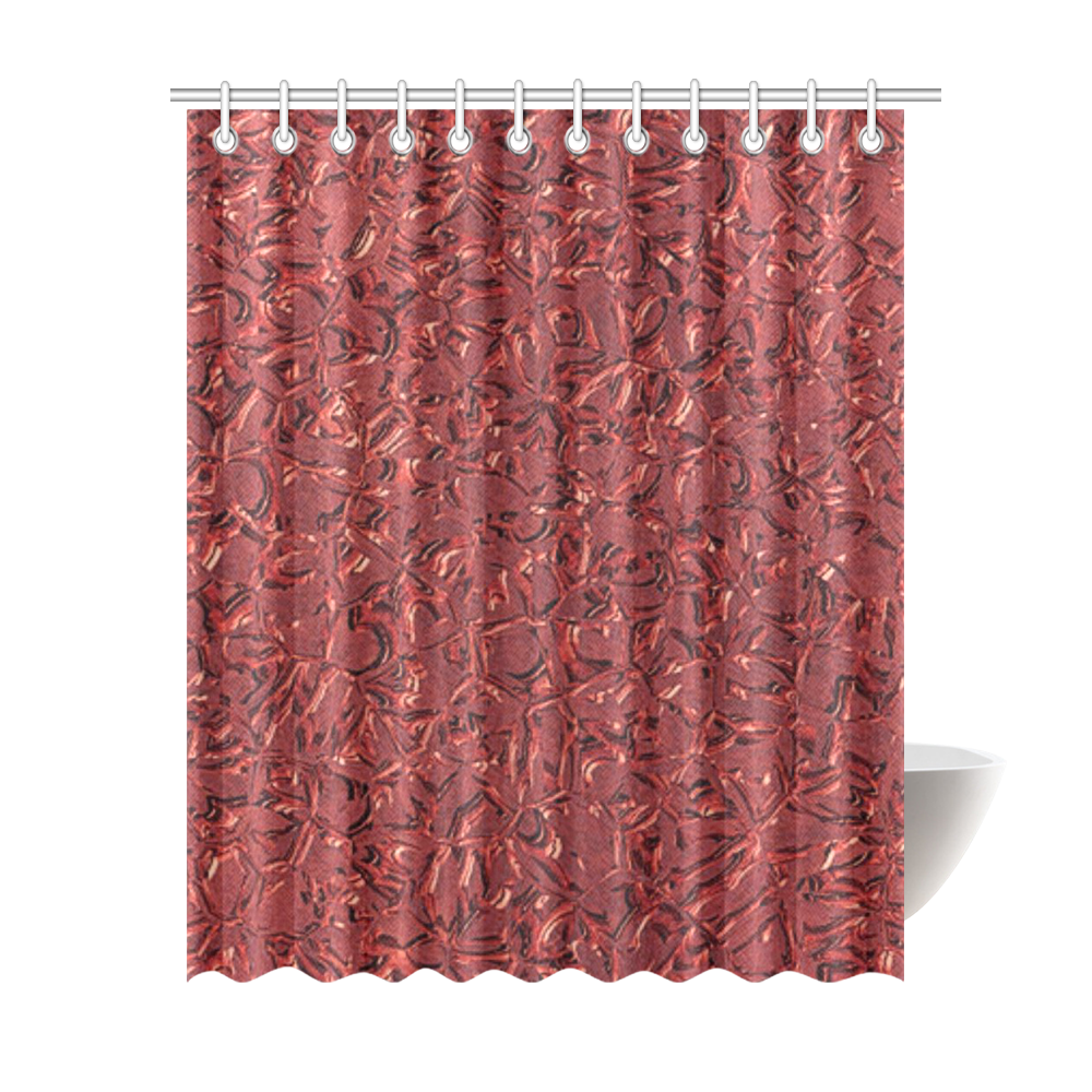 Sparkling Metal Art B by FeelGood Shower Curtain 69"x84"
