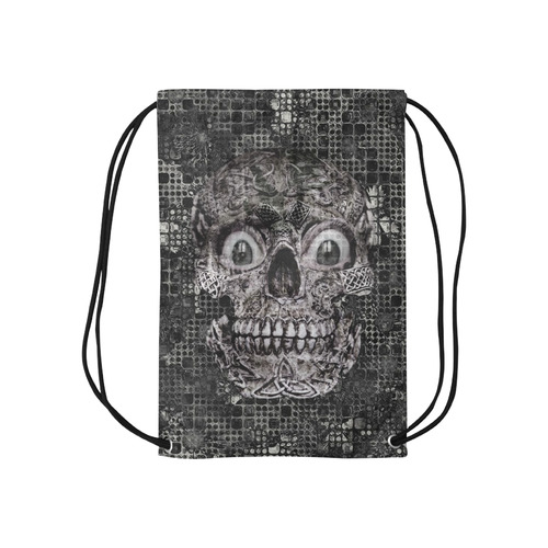 Stone and Metal Skull A by JamColors Small Drawstring Bag Model 1604 (Twin Sides) 11"(W) * 17.7"(H)