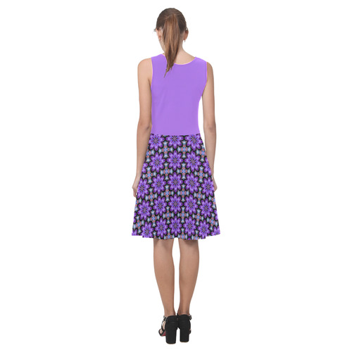 Purple Geometric Atalanta Casual Sundress(Model D04)