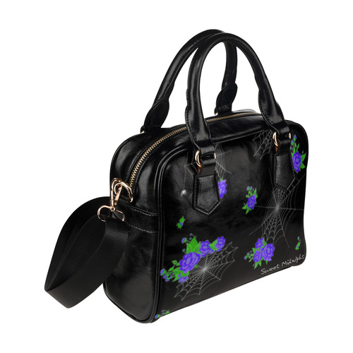 Flowers and Webs Purse Shoulder Handbag (Model 1634)