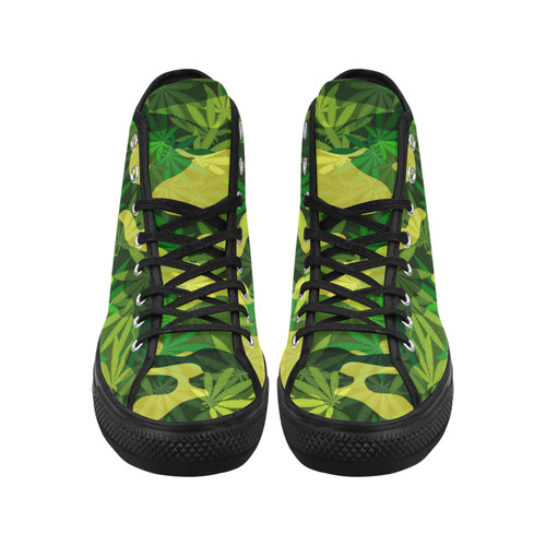 : marijuana camouflage B Vancouver H Women's Canvas Shoes (1013-1)