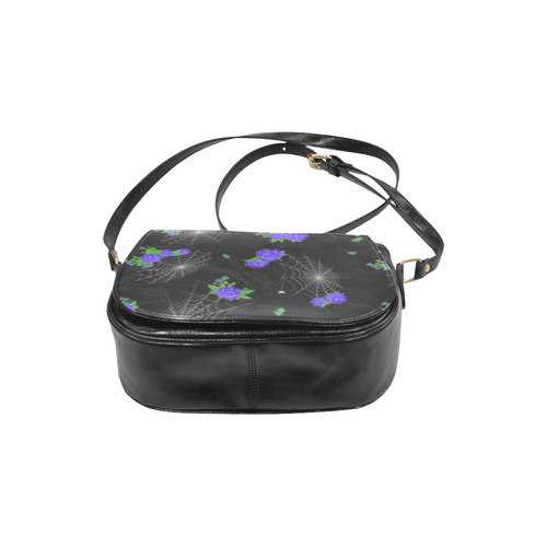 Flowers and Webs Sling Purse Classic Saddle Bag/Small (Model 1648)