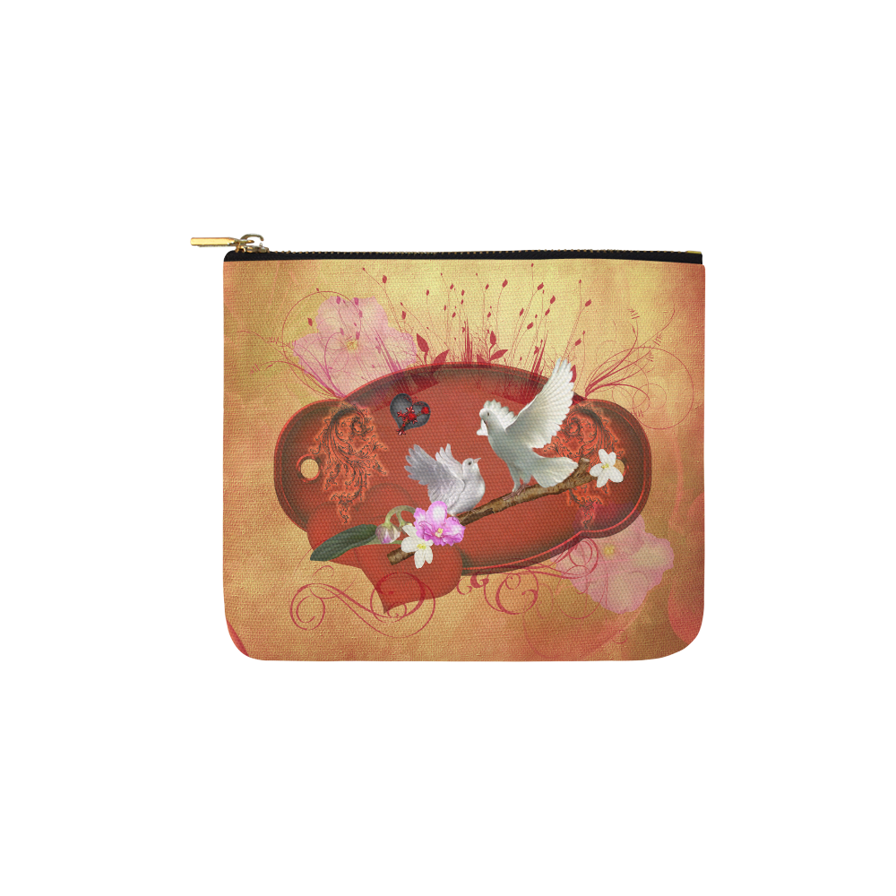 Wonderful dove couple Carry-All Pouch 6''x5''