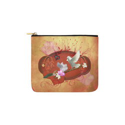 Wonderful dove couple Carry-All Pouch 6''x5''
