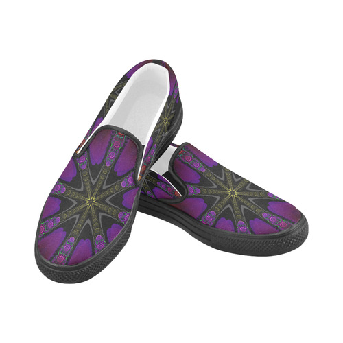 Folklore Men's Slip-on Canvas Shoes (Model 019)