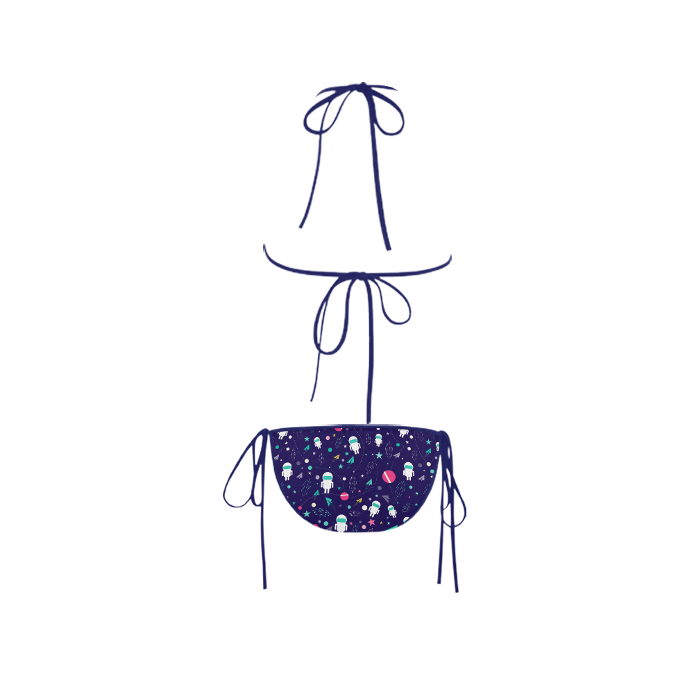 Cute Doodle Astronauts Custom Bikini Swimsuit