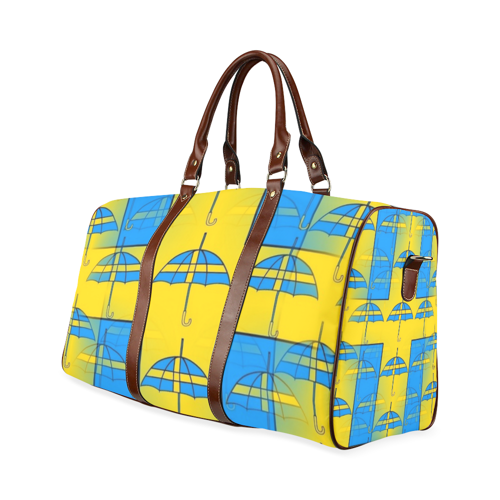 Sweden Umbrella Pop by Popart Lover Waterproof Travel Bag/Large (Model 1639)
