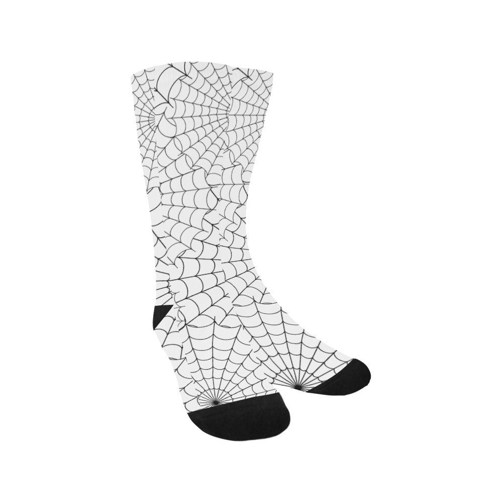 Halloween Spiderwebs - Black Trouser Socks