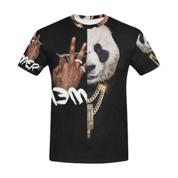 Panda All Over Print T-Shirt for Men (USA Size) (Model T40)