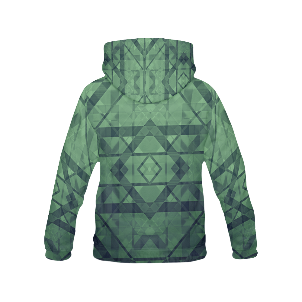 Sci-Fi Green Monster Geometric design Modern style All Over Print Hoodie for Men (USA Size) (Model H13)