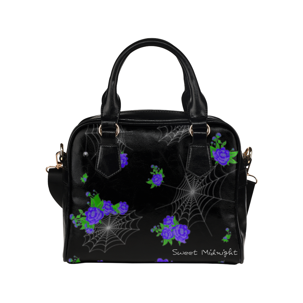 Flowers and Webs Purse Shoulder Handbag (Model 1634)